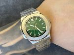2024 New Copy Patek Philippe Nautilus Stainless Steel Case Green Dial Watch